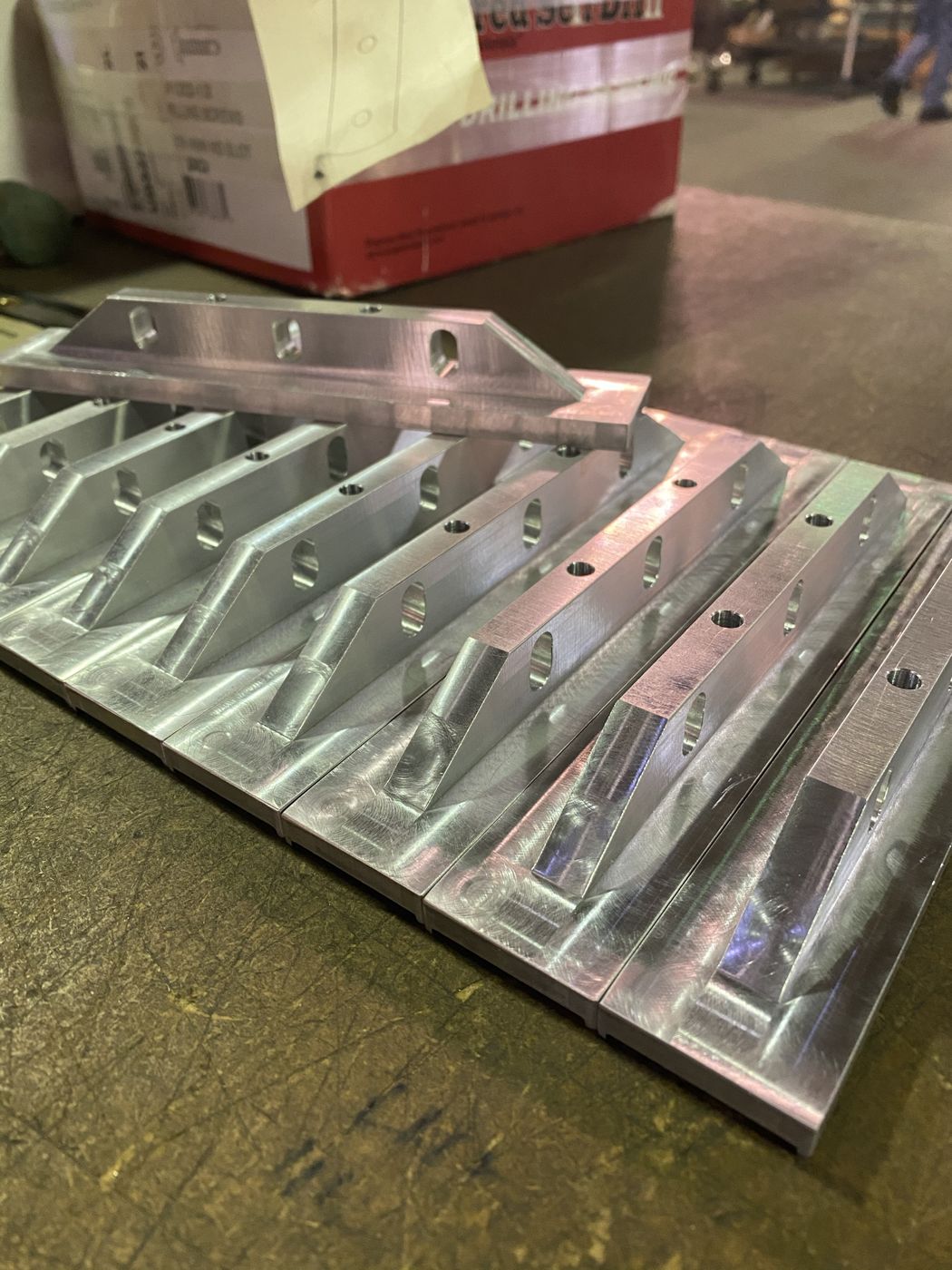 Machined aluminum brackets