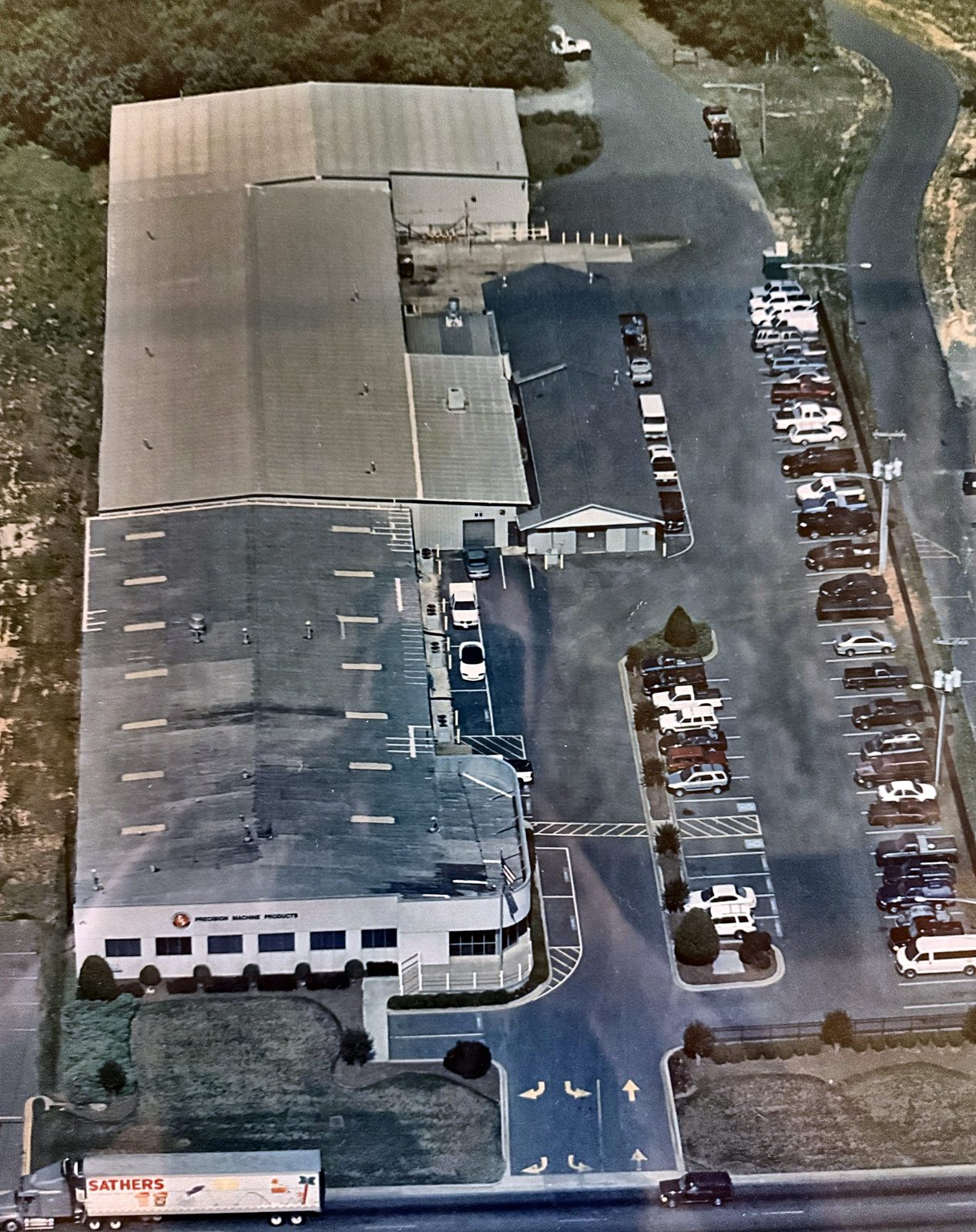 Aerial photo of the current Precision Machine Products plant